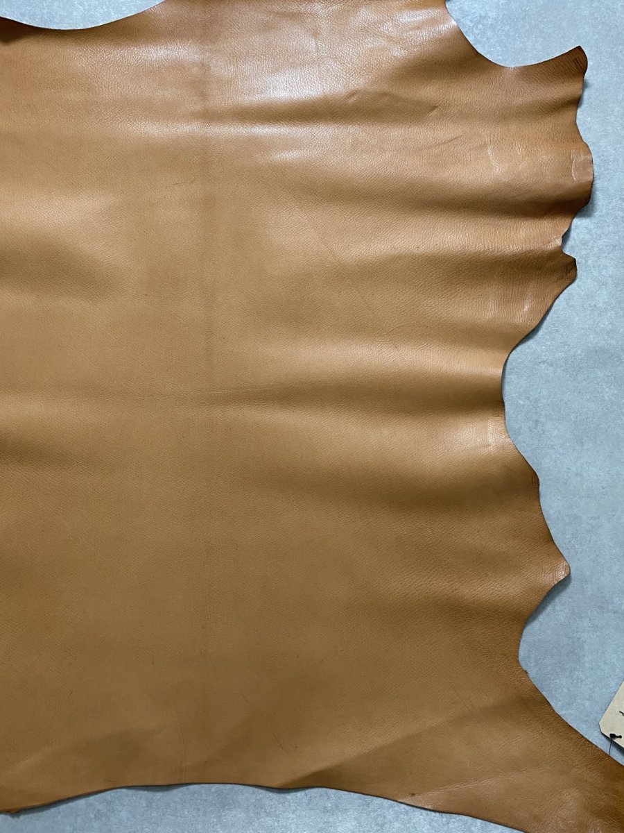 画像8: ゴート革　丸シボ　キャメル　山羊革　レザー (8)