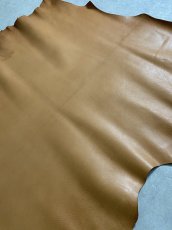 画像3: ゴート革　丸シボ　キャメル　山羊革　レザー (3)