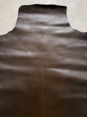 画像6: ゴート革　丸シボ　こげ茶　山羊革　レザー (6)