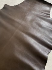 画像3: ゴート革　丸シボ　こげ茶　山羊革　レザー (3)