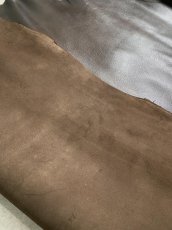 画像9: ゴート革　丸シボ　こげ茶　山羊革　レザー (9)
