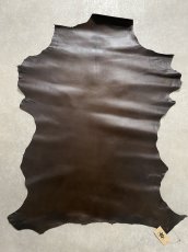 画像1: ゴート革　丸シボ　こげ茶　山羊革　レザー (1)