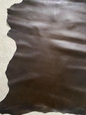 画像7: ゴート革　丸シボ　こげ茶　山羊革　レザー (7)