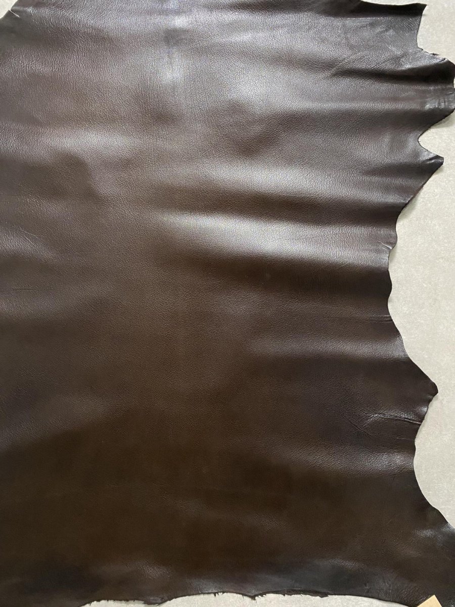 画像8: ゴート革　丸シボ　こげ茶　山羊革　レザー (8)