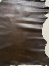 画像8: ゴート革　丸シボ　こげ茶　山羊革　レザー (8)