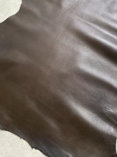 画像4: ゴート革　丸シボ　こげ茶　山羊革　レザー (4)