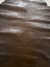 画像5: ゴート革　丸シボ　こげ茶　山羊革　レザー (5)