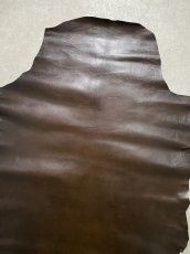 画像6: ゴート革　丸シボ　こげ茶　山羊革　レザー (6)