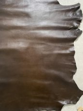 画像8: ゴート革　丸シボ　こげ茶　山羊革　レザー (8)