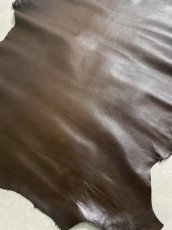 画像4: ゴート革　丸シボ　こげ茶　山羊革　レザー (4)