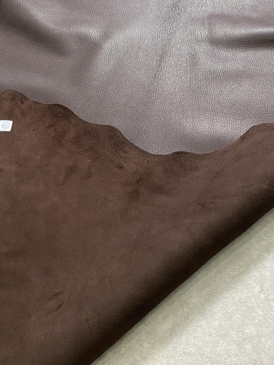 画像9: ゴート革　ソフラン　チョコ　山羊革　レザークラフト (9)
