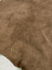 画像6: ゴート革　スウェード型押し　こげ茶　山羊革　 (6)