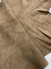 画像4: ゴート革　スウェード型押し　こげ茶　山羊革　 (4)