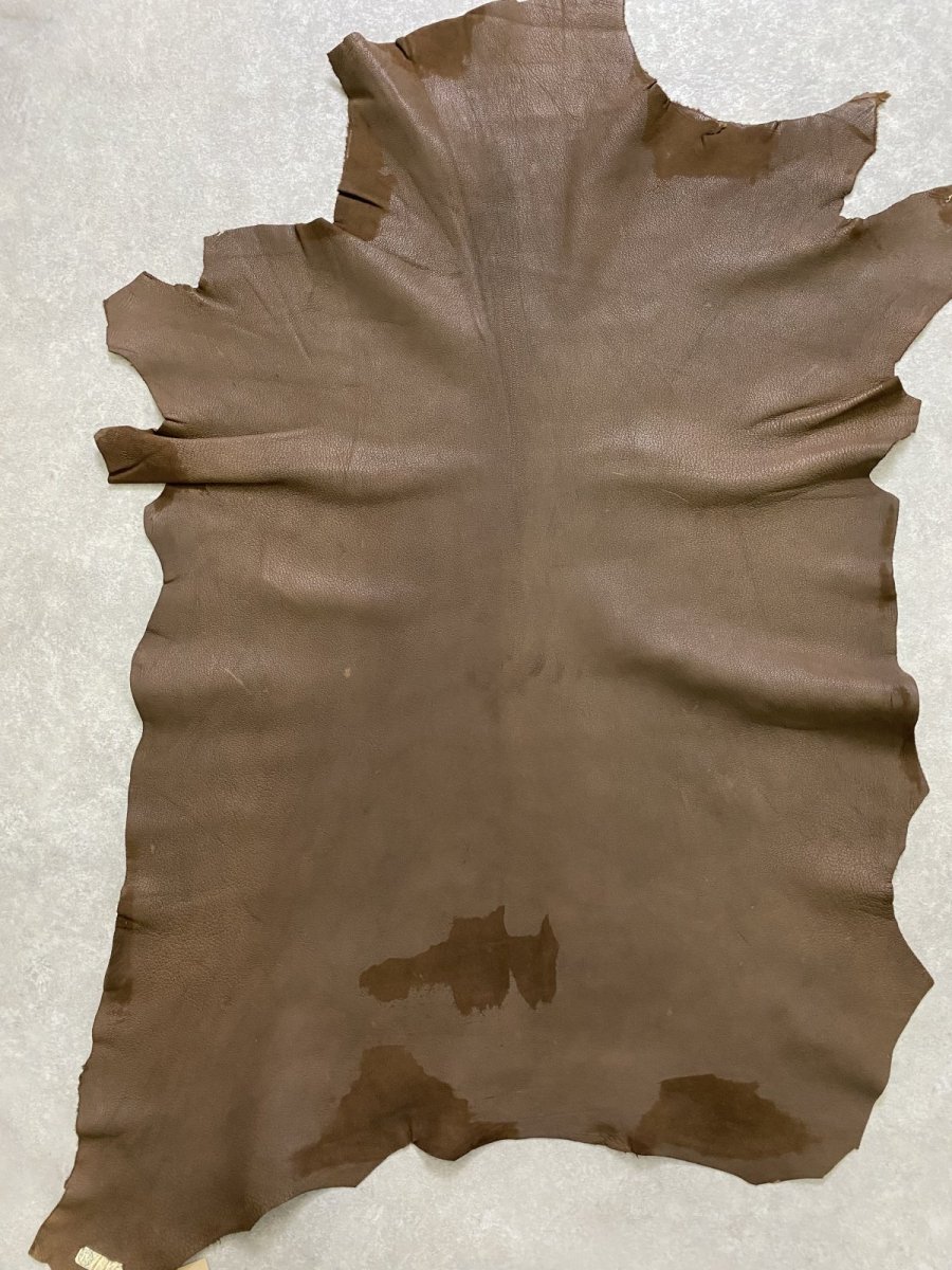 画像7: ゴート革　スウェード型押し　こげ茶　山羊革　 (7)