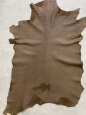 画像7: ゴート革　スウェード型押し　こげ茶　山羊革　 (7)