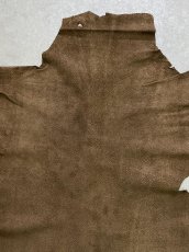 画像5: ゴート革　スウェード型押し　こげ茶　山羊革　 (5)