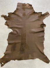 画像6: ゴート革　スウェード型押し　こげ茶　山羊革　 (6)