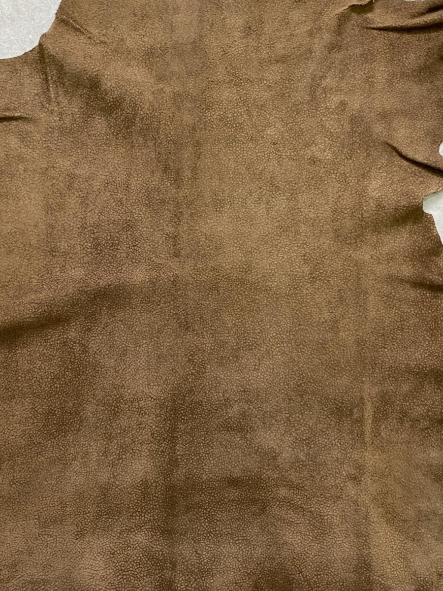 画像3: ゴート革　スウェード型押し　こげ茶　山羊革　 (3)