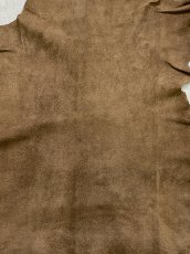 画像3: ゴート革　スウェード型押し　こげ茶　山羊革　 (3)