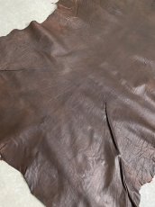 画像3: ゴート 　ビンテージ　ブラウン　山羊革 (3)