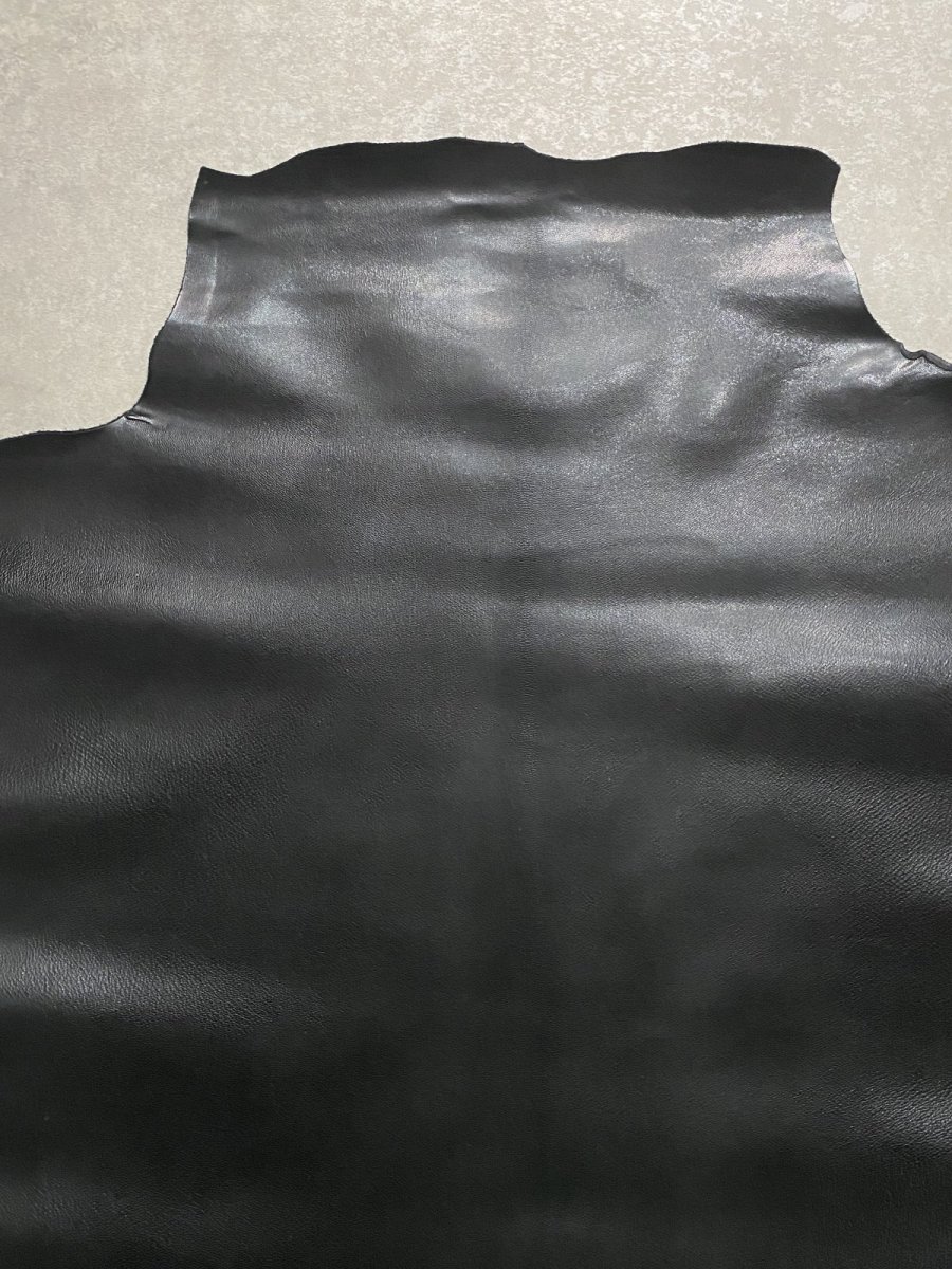 画像4: ゴート革　丸シボ　ブラック　山羊革　レザー (4)