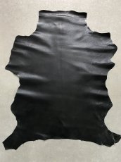 画像1: ゴート革　丸シボ　ブラック　山羊革　レザー (1)