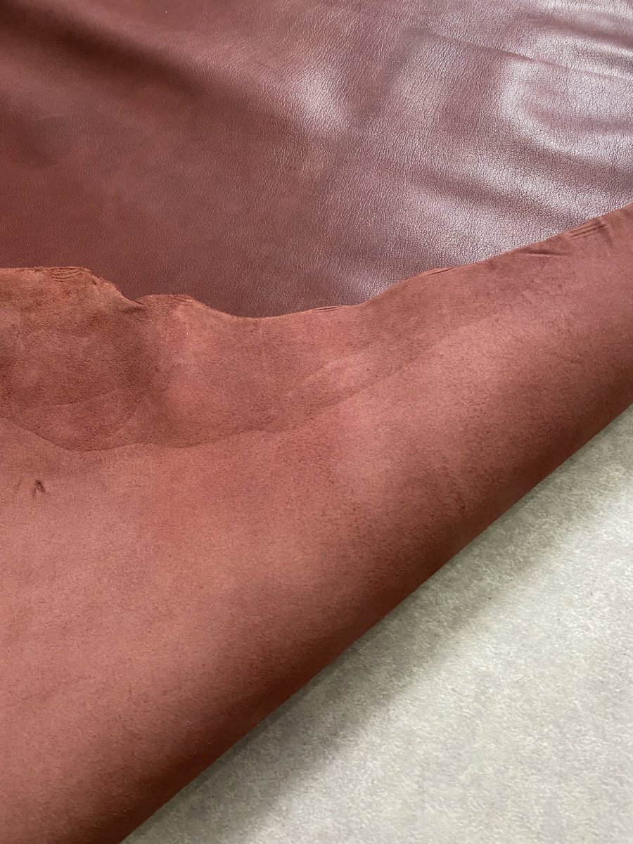 画像9: アッシュゴート　ワイン　山羊革　レザークラフト (9)