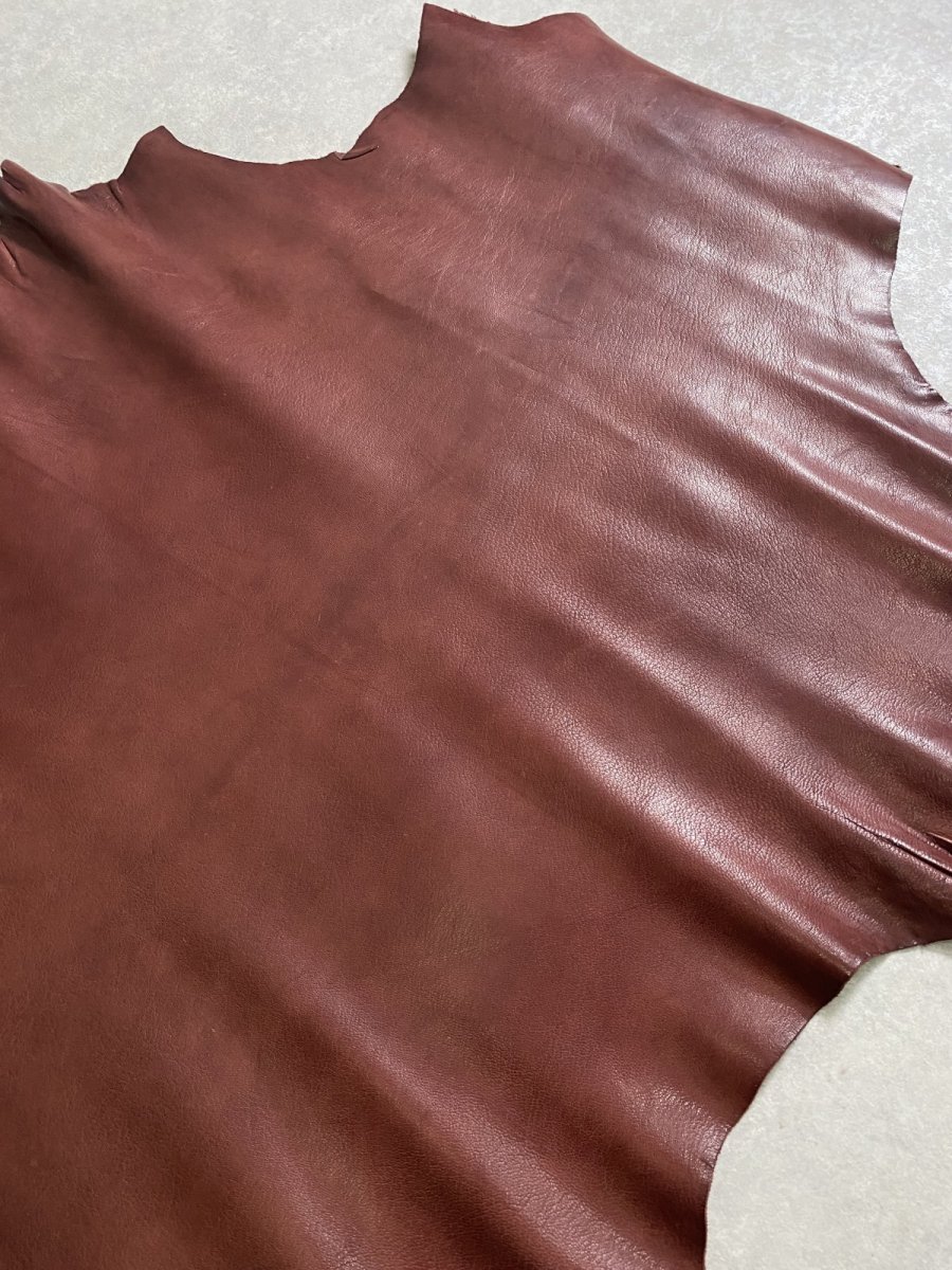 画像2: アッシュゴート　ワイン　山羊革　レザークラフト (2)