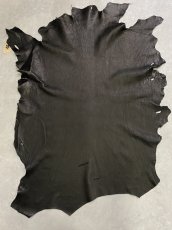画像1: ゴートシュリンク　ブラック　山羊革　レザークラフト (1)