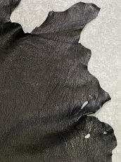 画像4: ゴートシュリンク　ブラック　山羊革　レザークラフト (4)