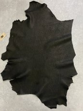 画像1: ゴートシュリンク　ブラック　山羊革　レザークラフト (1)