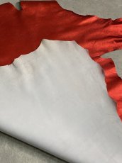 画像10: ゴート　レッド　箔フィルム　山羊革　レザークラフト (10)