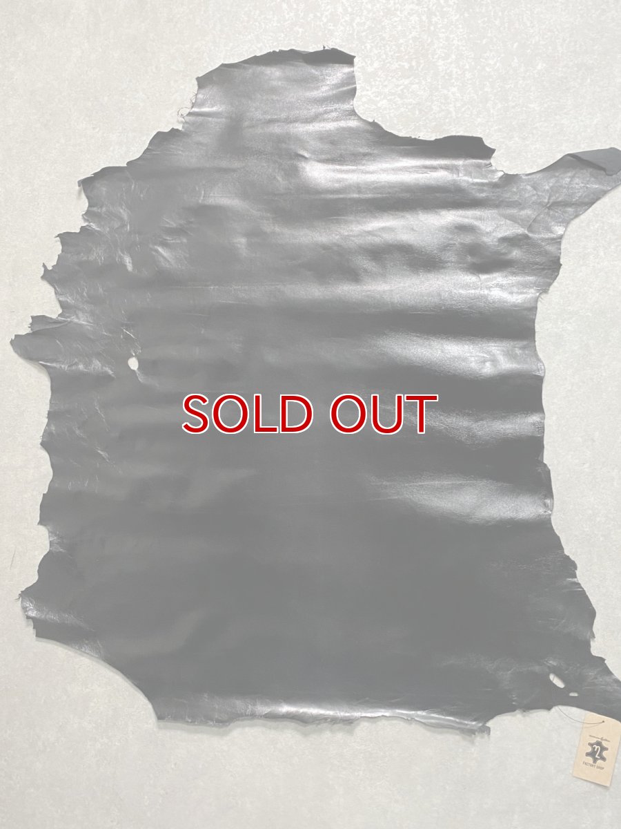 画像1: ゴートスムース　薄口　ブラック　山羊革　レザークラフト (1)