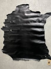 画像1: ゴートスムース　薄口　ブラック　山羊革　レザークラフト (1)
