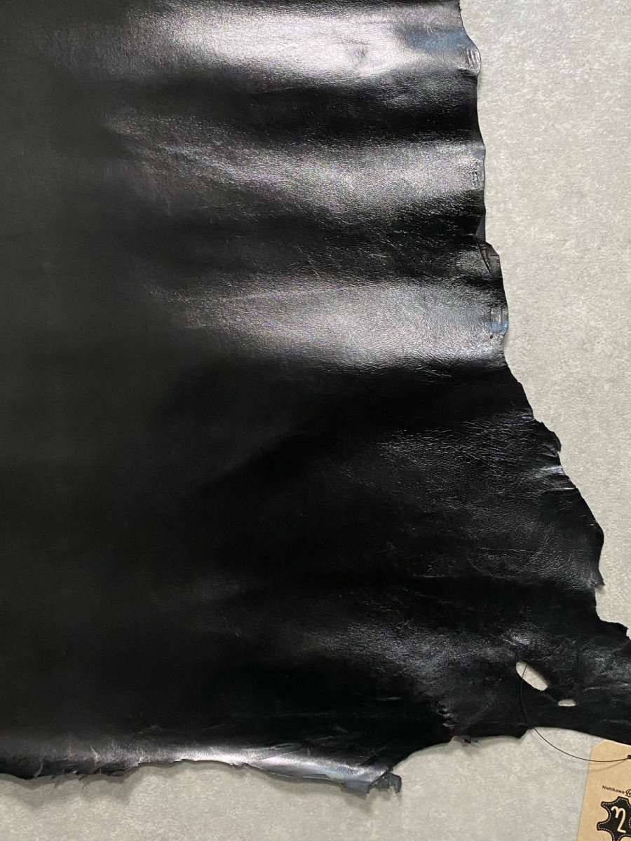 画像5: ゴートスムース 薄口 ブラック 山羊革 レザークラフト (5)