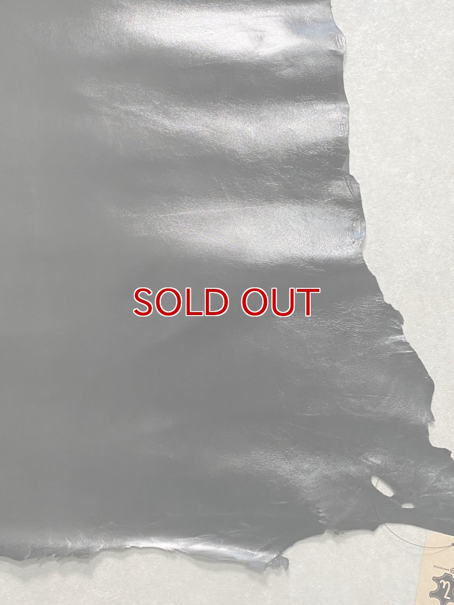 画像5: ゴートスムース　薄口　ブラック　山羊革　レザークラフト (5)