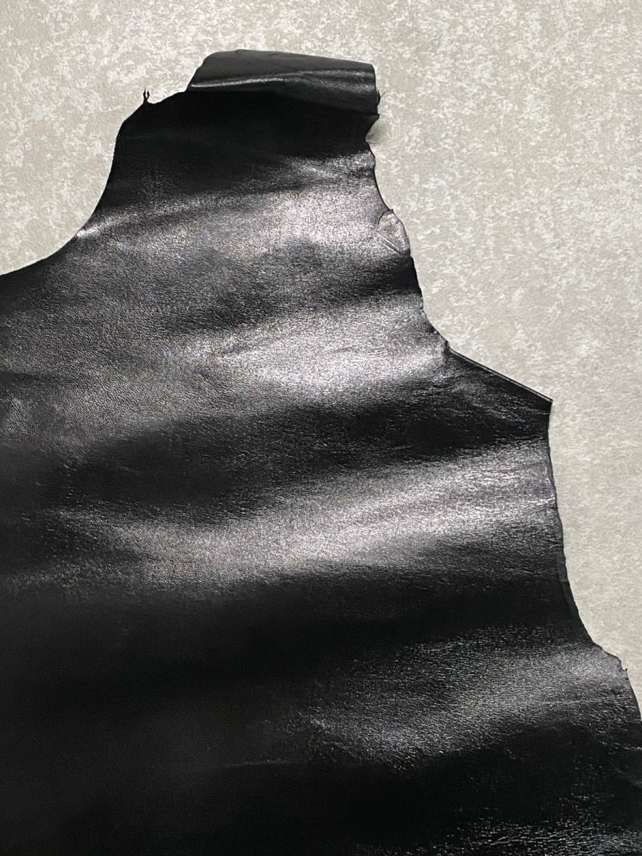 画像3: ゴートスムース 薄口 ブラック 山羊革 レザークラフト (3)