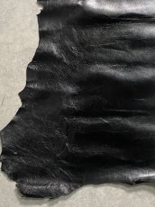 画像5: ゴートスムース　薄口　ブラック　山羊革　レザークラフト (5)