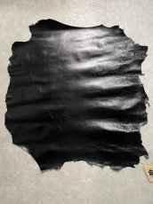 画像1: ゴートスムース　薄口　ブラック　山羊革　レザークラフト (1)