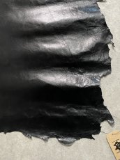 画像5: ゴートスムース　薄口　ブラック　山羊革　レザークラフト (5)