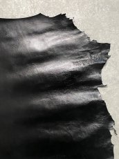 画像3: ゴートスムース　薄口　ブラック　山羊革　レザークラフト (3)