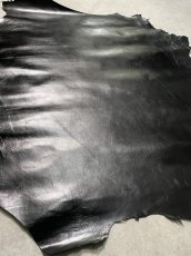 画像6: ゴートスムース　薄口　ブラック　山羊革　レザークラフト (6)