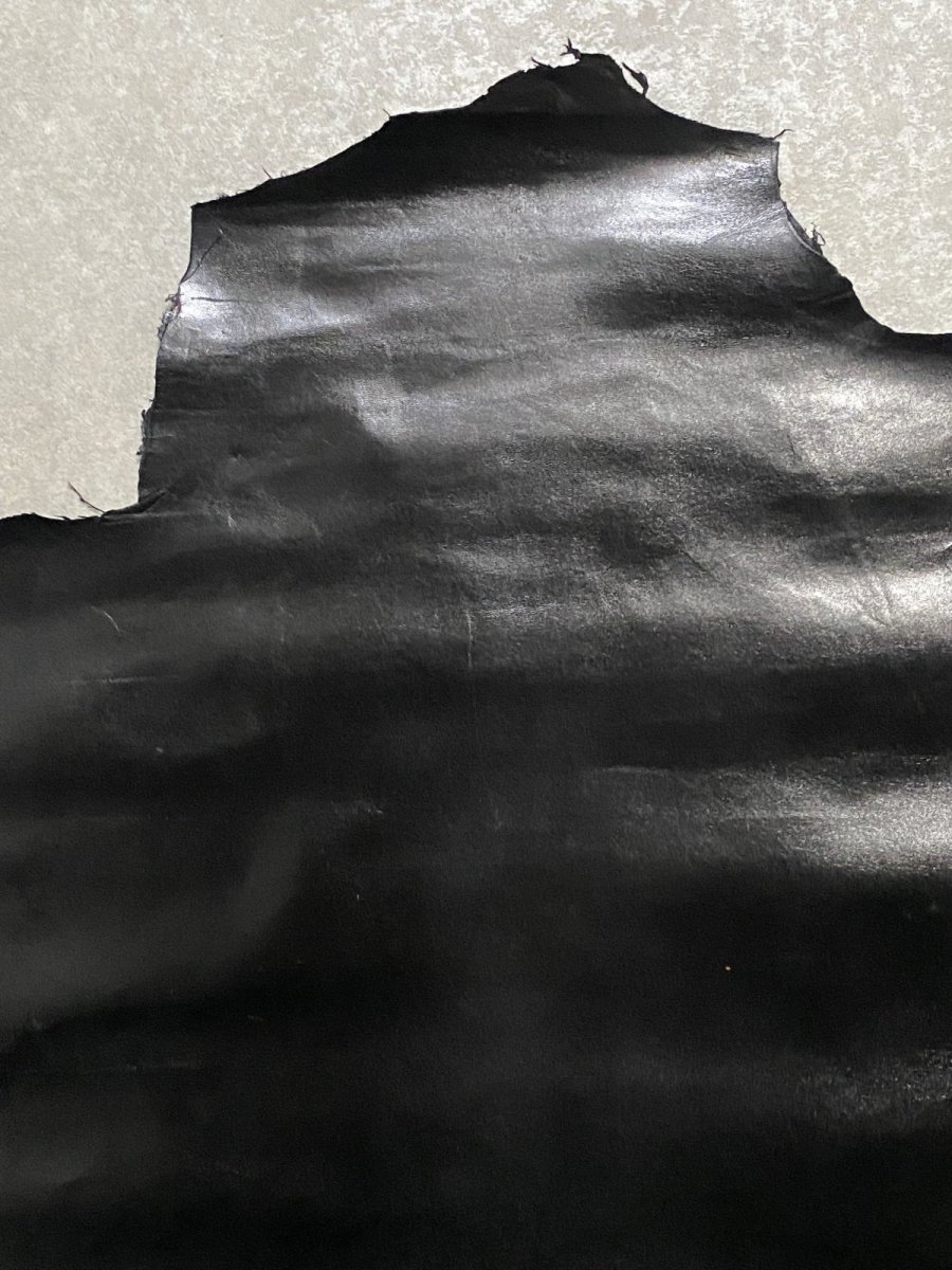 画像3: ゴートスムース 薄口 ブラック 山羊革 レザークラフト (3)