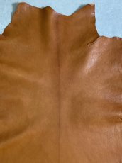 画像5: ヌメゴートシュリンク　キャメル　山羊革　レザークラフト (5)