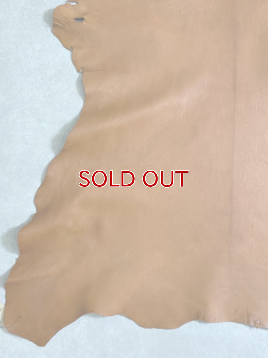 画像9: ヌメゴートシュリンク　キャメル　山羊革　レザークラフト (9)