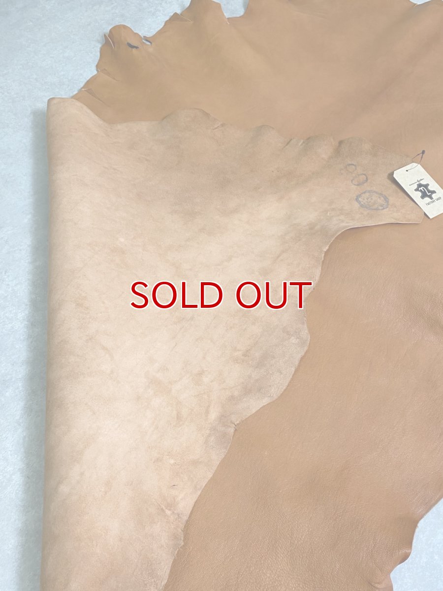 画像10: ヌメゴートシュリンク　キャメル　山羊革　レザークラフト (10)