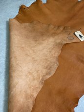画像10: ヌメゴートシュリンク　キャメル　山羊革　レザークラフト (10)
