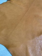 画像3: ヌメゴートシュリンク　キャメル　山羊革　レザークラフト (3)