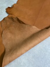 画像8: ヌメゴートシュリンク　キャメル　山羊革　レザークラフト (8)