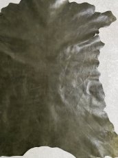 画像7: ゴート革　マーキュリー　カーキ　山羊革　両面使い　レザー (7)